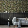 thumbnail image 4 of Charcoal Climbing Peacock & Climbing Florals Tropical Wallpaper, 4 of 4