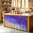 thumbnail image 6 of Purple Ombre Coastal Cabinet Curtain 32"Wx55"L,Dustproof Pantry Door Curtain W/ Self Adhesive Tape,Summer Nautical Beach Ocean Seaside Tall Storage Cover Privacy Drape for Bathroom Kitchen, 6 of 9