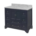 thumbnail image 5 of Madison 48" Bathroom Vanity with Marine Gray Cabinet and Carrara Marble Top, 5 of 7