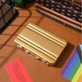 thumbnail image 4 of HAMPPLIES business card briefcase Aluminum Golden for Professionals 1Pcs, 4 of 7