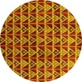thumbnail image 1 of Ahgly Company Indoor Round Oriental Yellow Industrial Area Rugs, 8' Round, 1 of 4