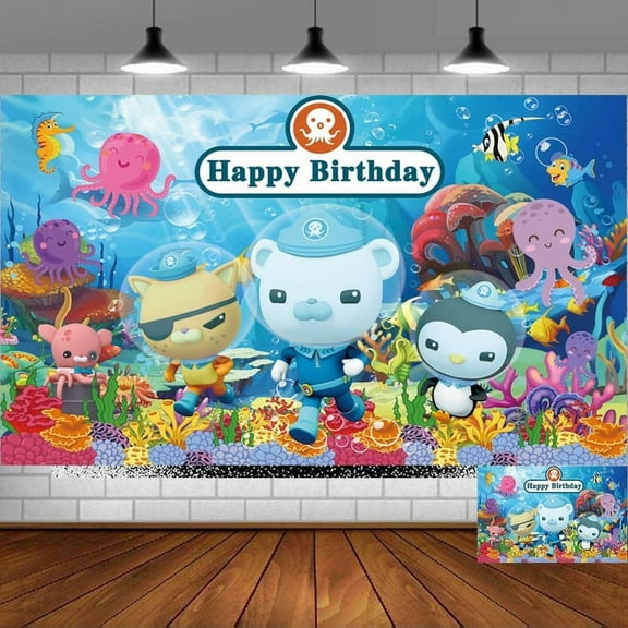 The Octonauts Backdrop Banner Party Supplies Poster Movie Theme Background for Photography Birthday Decorations