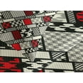 thumbnail image 4 of Ambesonne Modern Quilted Bedspread Set 3 Pcs, Minimalist Design, King Size, White Black Red, 4 of 5