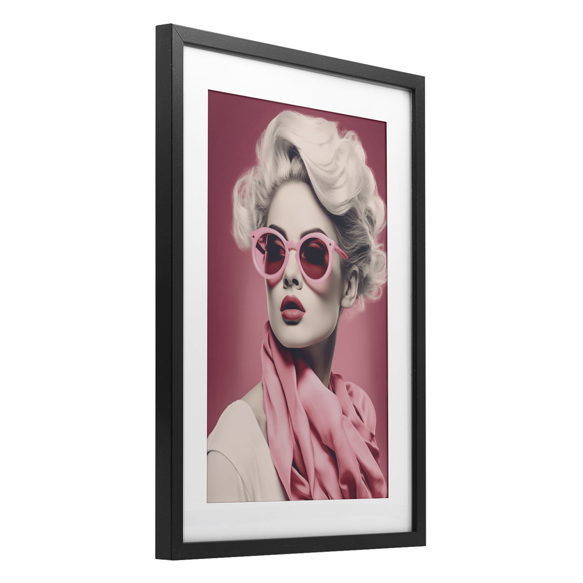 Stupell Industries Iconic Retro Chic Portrait Black Framed Print Under Glass, design by Andrea Haase