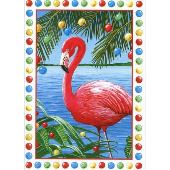 Red Farm Studios Pink Flamingo Box of 18 Tropical Christmas Cards
