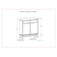 thumbnail image 5 of Simpli Home Banting SOLID HARDWOOD 36 inch Wide Modern Industrial Entryway Storage Cabinet in Walnut Brown, 5 of 14