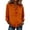 Orange, variant on CIENVNSTG Women's Ruffled Collar Blouses Dressy Boho Casual Ruffle V Neck Long Sleeve Dress Shirt Loose Fit Tops Orange L