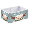 thumbnail image 2 of Storage Basket Foldable Open Organizers for Clothes Toys Books11.02x11.02x11.02in Adorable Little Christmas Yak, 2 of 8