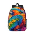 thumbnail image 1 of Lukts Vibrant Parrot Splash Art Pattern 15 Inch Student Backpack, Waterproof Laptop Backpack with Adjustable Shoulder Straps, Lightweight Travel, Campus Backpack, Unisex, 1 of 6