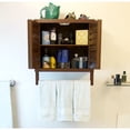 thumbnail image 4 of Eccostyle Solid Bamboo Spa or Bath 2 Door Wall Hanging Space Saver Cabinet - Caramel, 4 of 7
