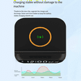 thumbnail image 4 of Wireless Charging Alarm Clock Charger Fast 15W Digital Temperature Black, 4 of 9