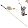 thumbnail image 3 of Juguete, Juguetes de Plumas de Gato Juguetes para Gatos Duraderos Juguetes de Plumas de Gato Flexibles Con Pluma y Campana para Interacción para mascotas para gatos, 3 of 7