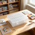 thumbnail image 6 of UYUH Small Bead Organizer Box Mini Clear Plastic Storage Containers , Ideal Craft Case for Beads, Jewelry Making, Nail Art, Diamond Painting Small Parts Craft Storage Box,6.93*6.93*2.44in, 6 of 7