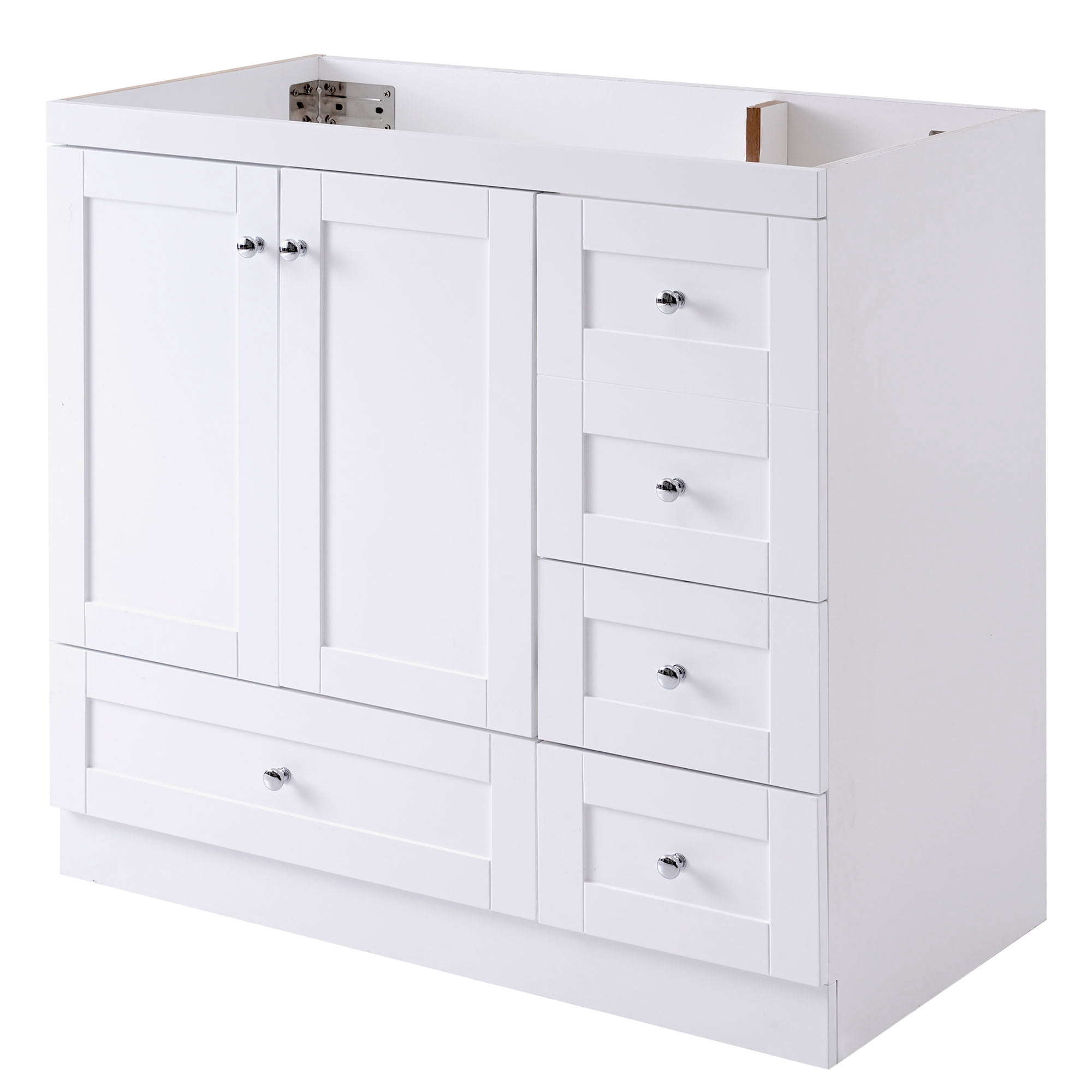 Euroco 36" White Bathroom Vanity(Sink not included)