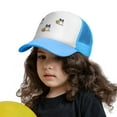 thumbnail image 3 of PAYOHTO Kids Happy French Bulldog & Basketball Baseball Hat Back Adjustable Mesh Breathable Hats Sky Blue Trucker Cap Outdoor Fishing Sun Caps for Boys or Girls ages 4-10, 3 of 9