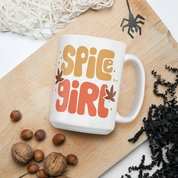 Spice Girl Coffee Mug - Pumpkin Fall Ceramic Coffee Tea Mug 11 15oz