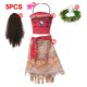thumbnail image 3 of Disney-vestido de princesa Vaiana para niñas, disfraz de aventura en el océano, collar de corona de flores, fiesta de cumpleaños, Cosplay, 3 of 5