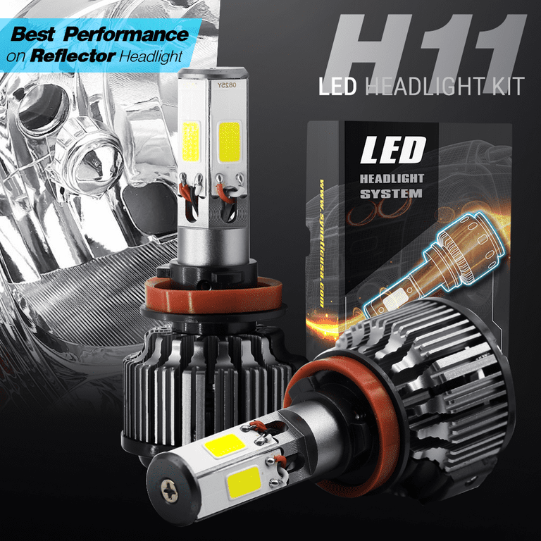 H11 120W 12000LM CREE LED Headlight High Low Beam Fog DRL Conversion Kit Light Bulbs 6000K White H11