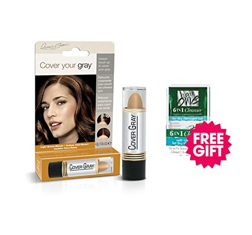 Cover Your Gray Hair Color Stick Light Brown Blonde With Coconut Hair Cleanser Packette Walmart Com