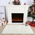 thumbnail image 4 of Junovo Luxury Fluffy Area Rugs Areary Rug for Bedroom Shaggy Rugs Area Carpet for Living Room Bedroom Room,2.3'x5',White, 4 of 7