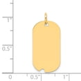 thumbnail image 2 of FJC Finejewelers 14k Yellow Gold Plain .027 Gauge Engravable Dog Tag with Notch Disc Charm, 2 of 2