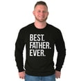 thumbnail image 4 of Best Father Ever Dad Fathers Day Men's Long Sleeve Tee T Shirt Brisco Brands S, 4 of 5
