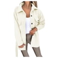 thumbnail image 1 of Trench-Coat Mi-Long pour Femmes avec Ceinture Double Boutonnage devant, 1 of 7