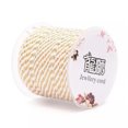 thumbnail image 3 of U8MO 1 Roll Handmade 4-Ply Polycotton Cord Macrame Cotton Rope with Gold Wire 1.5mm-Beige, 3 of 4