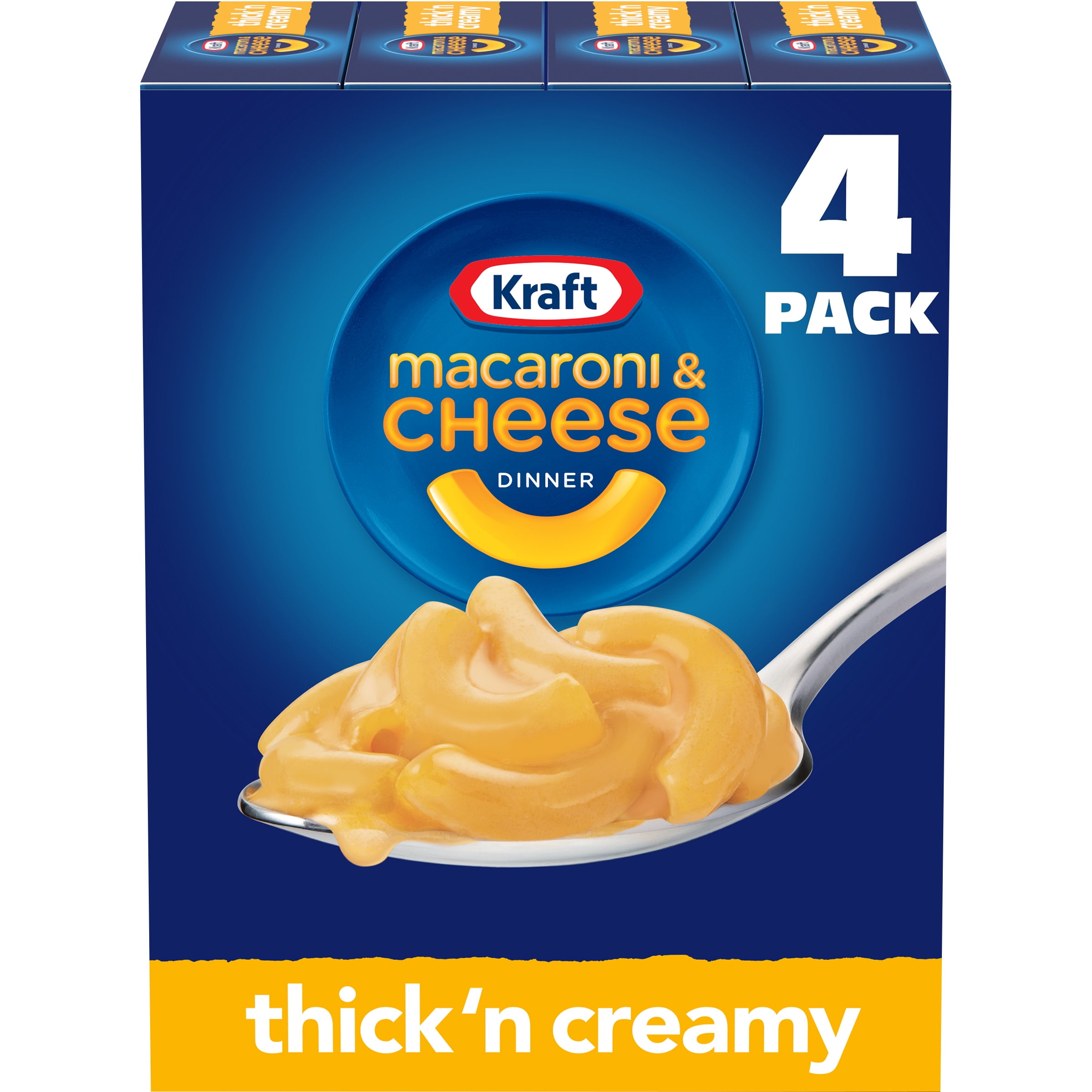 Kraft Thick 'n Creamy Mac N Cheese Macaroni and Cheese Dinner, 4 ct