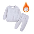 thumbnail image 7 of BXJX Girls Cotton Outfit Sets, Casual Long Sleeve Crew Neck 2 PC Sweatshirts and Sweatpants Sets Gray Size 3-4 T, 7 of 7