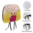 thumbnail image 3 of Family Guy Stewie Car Headrest Cover 2 Pcs Vehicles Seat Pillow Cover Protector Accessories Decor Auto Front/Rear Seats Head Rest Cover 2 Pcs Universal Fit Most Cars Sedan SUV Van, 3 of 7