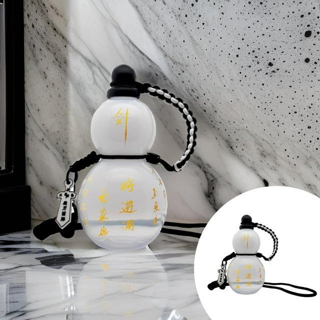 Accessoire en Verre et Bouteille - Gourde Réutilisable de 28oz Style Gourde avec Sangle, Étanche, Bouchon à Vis, Inclut Brosse à Gobelet, Charme, Autocollant DIY et Corde de Taille
