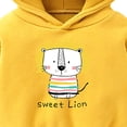 thumbnail image 3 of Emitonse Toddler Shade Hoodie Comfortable Soft Stylish Cartoon Print Hooded Sweatshirts For Boys Girls Yellow,Size 3-4 Years, 3 of 3