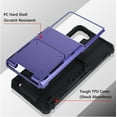 thumbnail image 4 of Wallet Case for Samsung Galaxy A13 5G Case with 4-Card Credit Card Holder Slot Shockproof Cover Hybrid Heavy Duty Protection Armor Phone Case Compatible with Galaxy A13 5G-Purple, 4 of 6