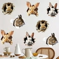 thumbnail image 6 of 12*10Cm Easter Bunny 3D Wall Decal, Corner Line Sticker, Removable Decorative Wall Art For Room Decoration, Self-Adhesive Wall Stickers For S & Teens, Home Office Party, 6 of 6