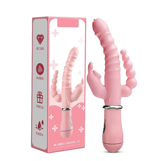 3 en 1 Dildo Rabbit Vibrator Impermeable USB Magnético Recargable Anal Clit Vibrador Juguetes sexuales para mujeres Parejas Sex Shop Tan Jianjun unisex