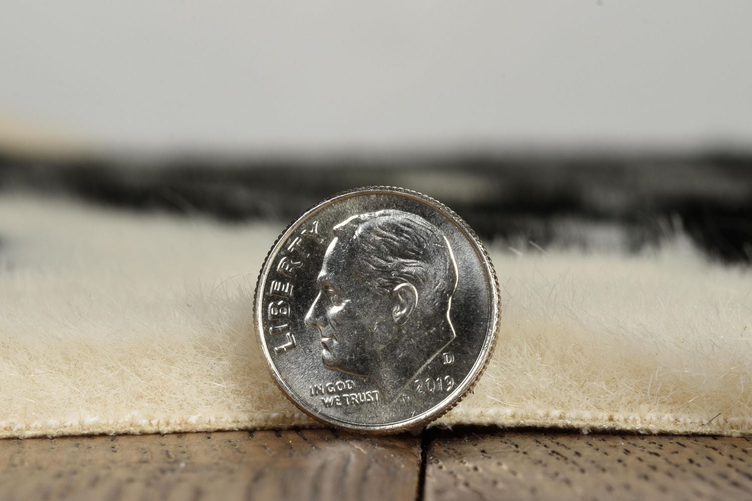 Faux Cowhide Mini Ivory & Black Zebra Accent Rug