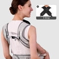 thumbnail image 3 of - Portabebés para recién nacidos a niños pequeños con asiento de cadera, portabebés delantero y trasero con capucha para la cabeza, 3 almohadillas para orejas de dentición, bolsa de, 3 of 5