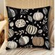 thumbnail image 4 of Funda de cojín decorativa de calabaza de otoño, ideal para sofá cama, decoración de interiores y exteriores, de poliéster, para otoño., 4 of 6