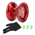 thumbnail image 1 of Juguete Yoyo para niños, rodamiento que no responde, rotación estable, Bola de Yoyo de aleación de aspecto atractivo con cuerdas de guante, rojo y dorado, 1 of 14