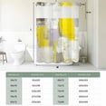 thumbnail image 5 of Yellow No Hook Shower Curtain with Snap in Liner, Modern Geometric Grey Oil Painting Abstract Double-Layer Waterproof Fabric Shower Curtains for Bathroom Hotel Bathtub, Mesh Top 72"x78", 5 of 9