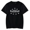 DraggmePartty Genshin Impact Men's Value Comfort Shirt Best Men's Classic Short Sleeve T-Shirt Black & White