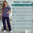 thumbnail image 7 of Yspwyqan Womens Print Scrub Set, Galaxy Koala V-Neck Short Sleeve Scrub Top and Pants 2 Piece, Comfortable Casual Nurse Uniforms with Pockets for Medical Workwear, Size 5XL, 7 of 7