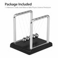 thumbnail image 3 of Desk Metal Balance Ball Perpetual Motion, Black Wooden Base for Psychology Teaching Tools and Stress Relief, 3 of 9