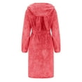 thumbnail image 5 of Terrycloth Bathrobes For Women Womens Robe Terry Cloth Cozy Solid Color, Warm, Plush Bathrobe For Women Women Womens Robes Watermelon Red Towel, 5 of 6