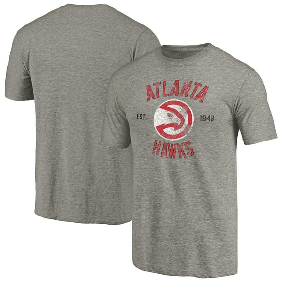 Men's Gray Atlanta Hawks Team Heritage Tri-Blend T-Shirt