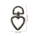 thumbnail image 2 of OULII 10Pcs Metal Carabiner Clip D Shape Spring Buckle High Strength Black for Dog Leash, 2 of 8