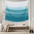 thumbnail image 5 of Turquoise White Ombre Tapestry for Bedroom Wall Hanging Tapestry, Modern Country Abstract Stripes Ceiling Backdrop Tapestries Poster Blanket Wall Decor for Teens Room Living Room Dorm 51" x 59", 5 of 8