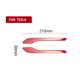 thumbnail image 3 of Etiqueta Engomada De La Manija De La Puerta 4 pegatinas para manilla de puerta de coche para Tesla Model 3 Y 2021 (rojo), 3 of 3