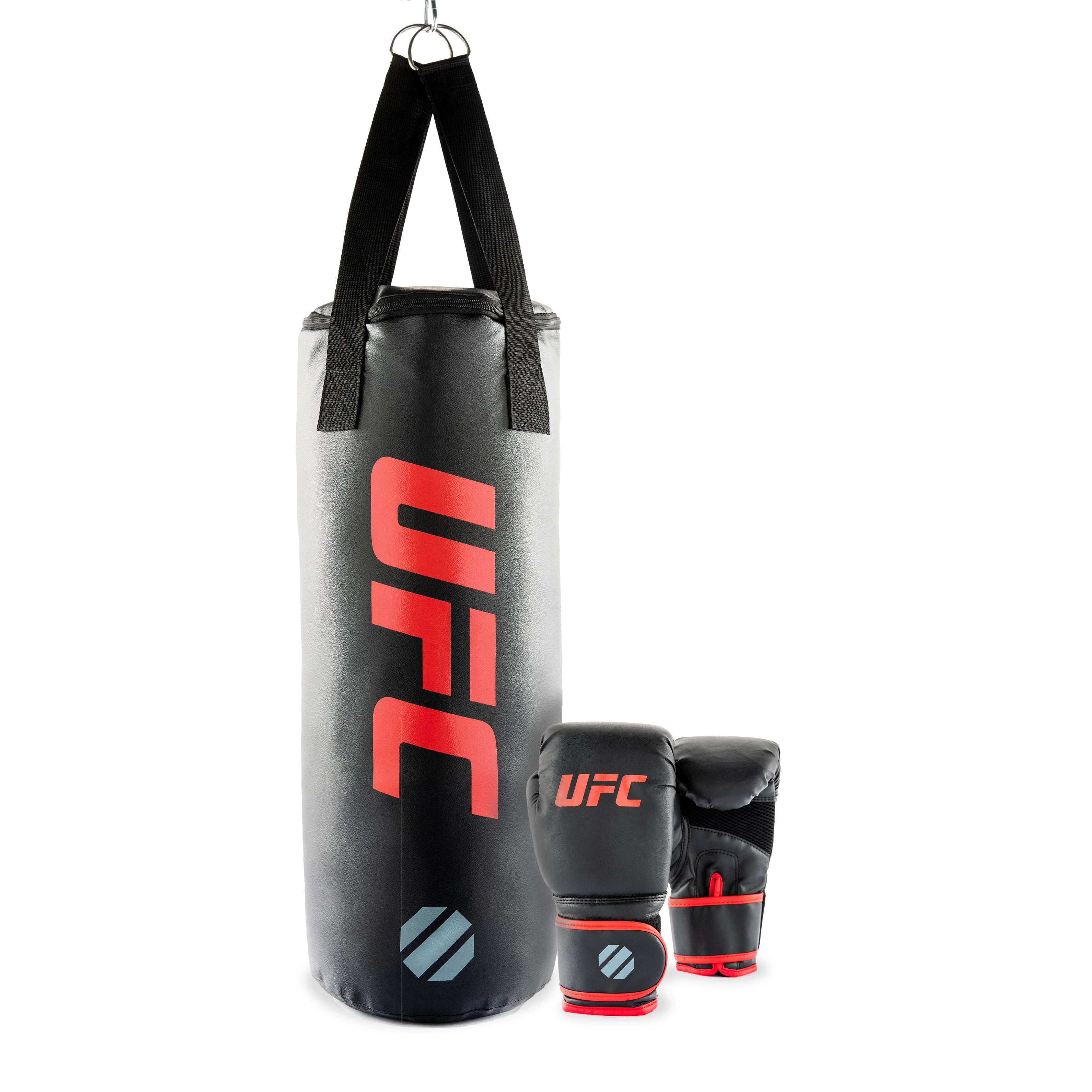UFC Youth Boxing Gloves Combo Set includes Black 6oz Boxing Gloves and